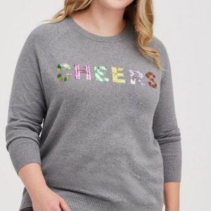 Torrid Sweater CHEERS size 2